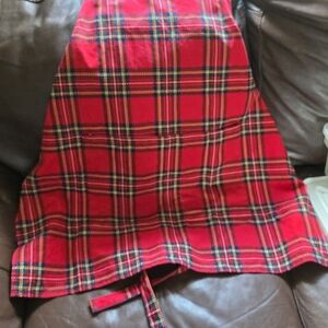Talbots Red Black Kitchen Apron Casual
